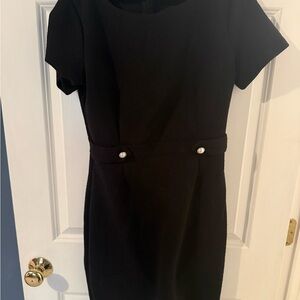Ann Taylor Factory Elegant Black Midi Dress